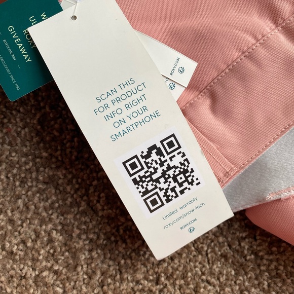 NWT Roxy women’s large snow/ski pants. Very pretty dusted pink color. - Picture 7 of 8